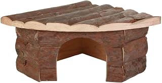 TRIXIE Eckhaus Jesper für große Hamster und Degus, 32 × 13 × 21/21 cm, 62042, Rindenholz