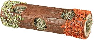 Trixie 60770 Natural Snack Tube Tunnel mit Heufüllung für kleine Nagetiere und Kaninchen (Hibis…