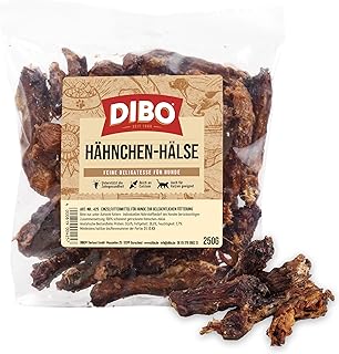 DIBO Hähnchenhälse, 250g-Beutel, der kleine Naturkau-Snack oder Leckerli für Zwischendurch, Hu…