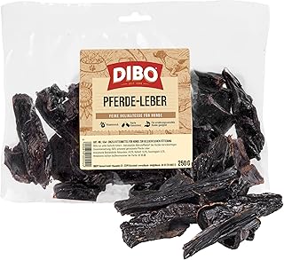 DIBO Pferde-Leber, 250g-Beutel, der kleine Naturkau-Snack oder Leckerli für Zwischendurch, Hunde…