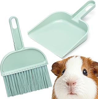 Mygeromon Meerschweinchen Käfig Bürste Mini Kehrschaufel und Besen Set für Kaninchen/Hamster/K…
