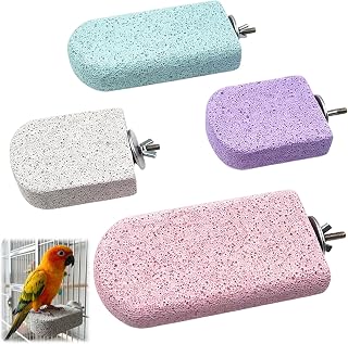 4 Stück Vogel Sitzstange aus Mineralstein, Naturstein Sitzstange | Ein Witziges Design, das es V…