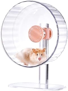 Hamsterrad, 30 cm, Magnetisches Laufrad für Kleintiere, Leise, Pfirsichrosa