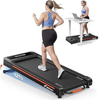 MERACH Walking Pad mit Automatischer Steigung, Max 180KG/159KG Laufband | Laufband Schreibtisch f…