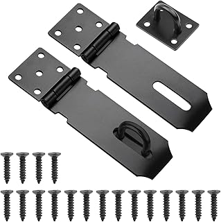 Sicherheits Überfalle, 2 Sets 5 Zoll Vorhängeschloss Haspen Schwarz | Sicherheitsüberfalle Sch…