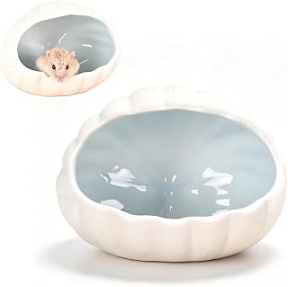 Hamsterhaus, Hamsterversteck Keramik, Niedlicher Muschelförmiger Kleintier-Lebensraum, Kühle So…