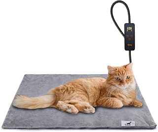 Toozey Katzen & Hund Heizmatte Innen 45 * 40cm, Timing & Temperatur Einstellbar Sicher Elektrisch…