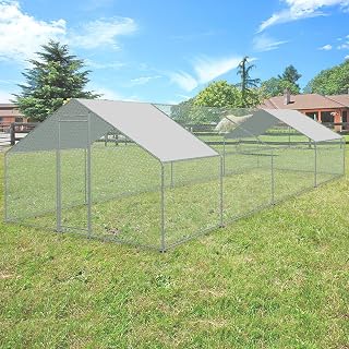 Hühnerstall Freilaufgehege,Freilaufgehege Kaninchen Verzinktem Stahl,Outdoor Hühnerhaus Spitzda…