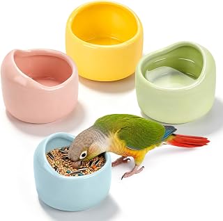 4 Stück Hamster Napf, Keramik Futterschalen für Kleintiere