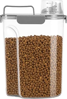 Geyecete Hundefutter Aufbewahrungsbehälter 5 Liter, Luftdicht Katzenfutter Vorratsdose mit groß…