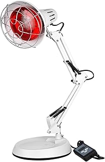 Relassy Infrarotlampe, 150W Rotlichtlampe mit 10 Temperaturstufen, Rotlichtlampen Wärmelampe mit…