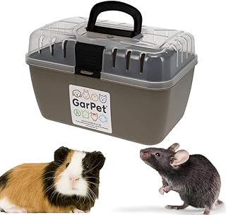 GarPet Transportbox Kleintier Meerschweinchen Hamster Vogel Mäuse Nagetier Trage Box Reisebox Kl…