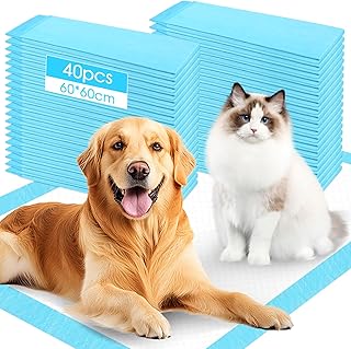 Hundetrainingspads 40 Stück, 60x60cm Einweg PIPI-Matten für Welpen & Hunde, 5-lagige Auslaufsic…