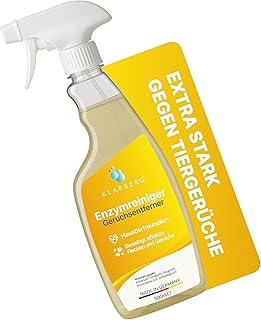 KLARBERG 500ml Enzymreiniger Spray – Hundeurin & Katzenurin Geruchsentferner extrem stark Geruchs…