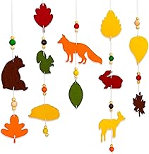 Papierdrachen Filz-Holzperlen-Mobile – Bastelset – Herbstliche Waldtiermotive – Deko-Element – DI…