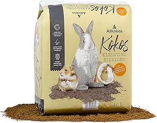Einstreu aus 100% Kokosfasern – Kleintiereinstreu staubfrei, geruchsbindend und sanft zu Pfoten…